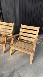 2 houten lounge tuinstoelen Karwei, Ophalen, Zo goed als nieuw, Hout