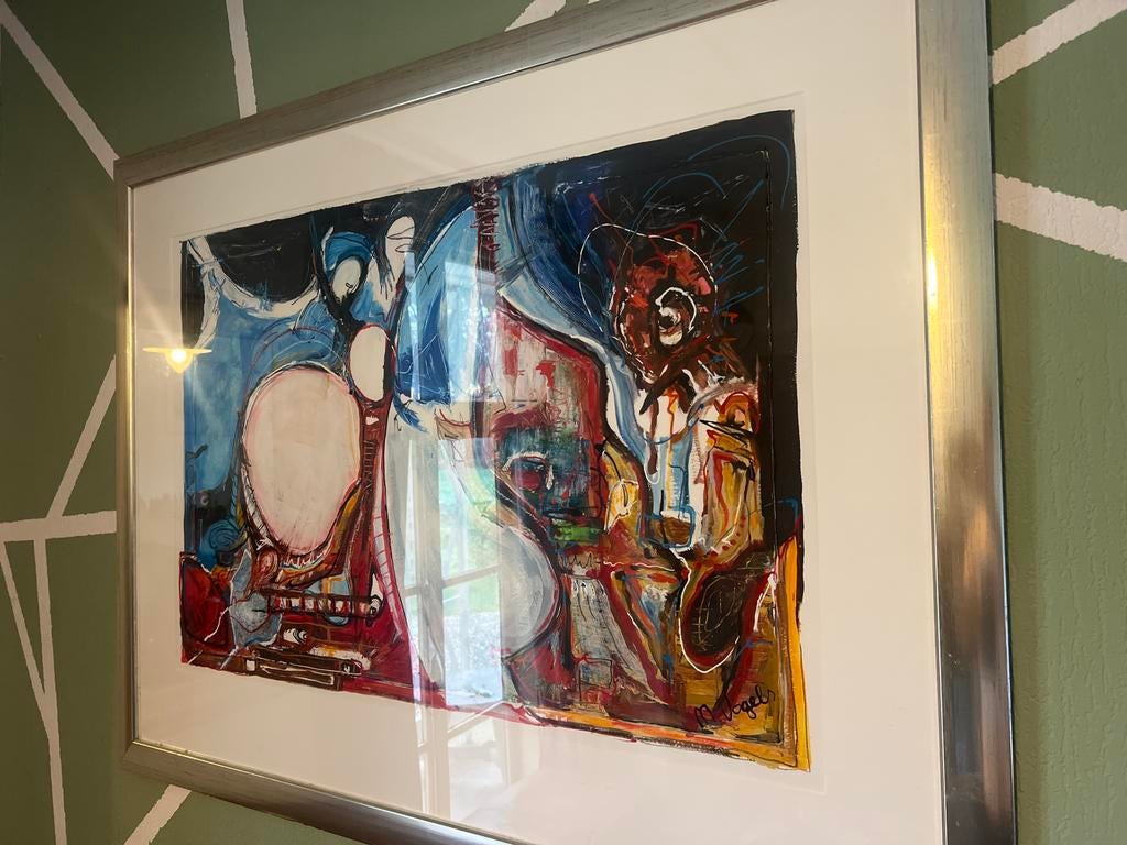 Abstract Schilderij M Vogels - Groot Formaat, Ophalen of Verzenden