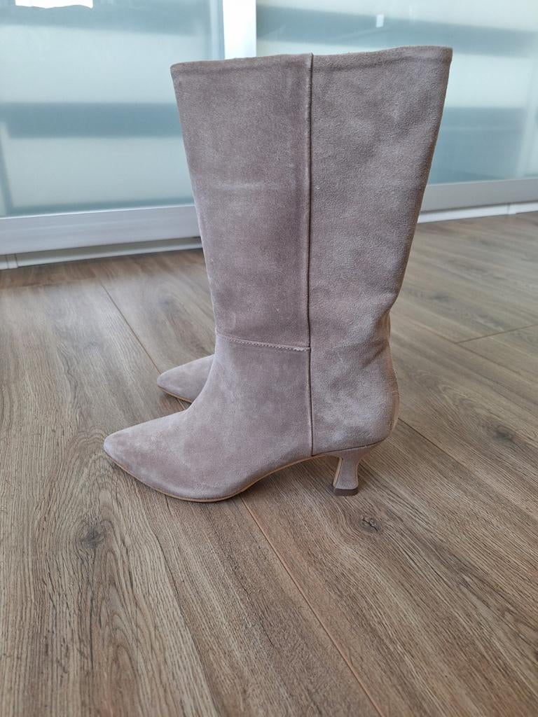 Via Vai beige laarsjes maat 38 *als nieuw*, Via Vai, Hoge laarzen, Beige, Ophalen of Verzenden