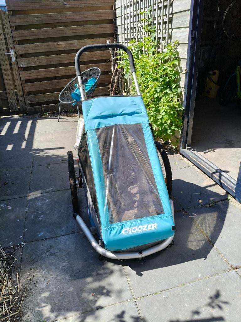 Croozer Kid fietskar met extra voorwiel, Fietsen en Brommers, Fietsaccessoires | Aanhangers en Karren, Ophalen, Gebruikt, Opvouwbaar