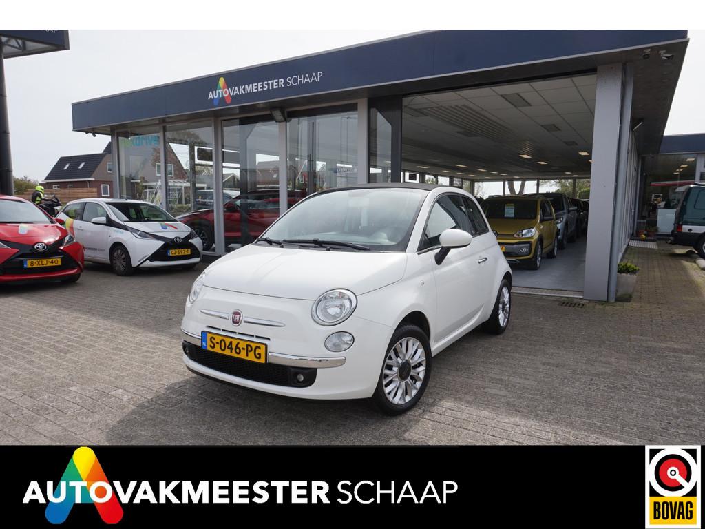 Fiat 500C 1.2 Lounge Cabrio ,90 dkm Incl nw apk/beurt & 6 mn, Stof, Gebruikt, 4 cilinders, Cabriolet