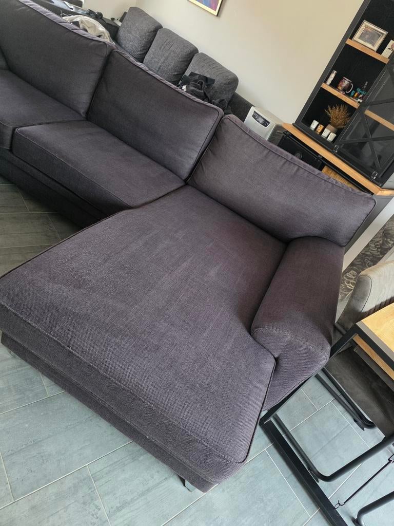 Donker grijze hoekbank 295x190, Huis en Inrichting, Banken | Bankstellen, Ophalen of Verzenden