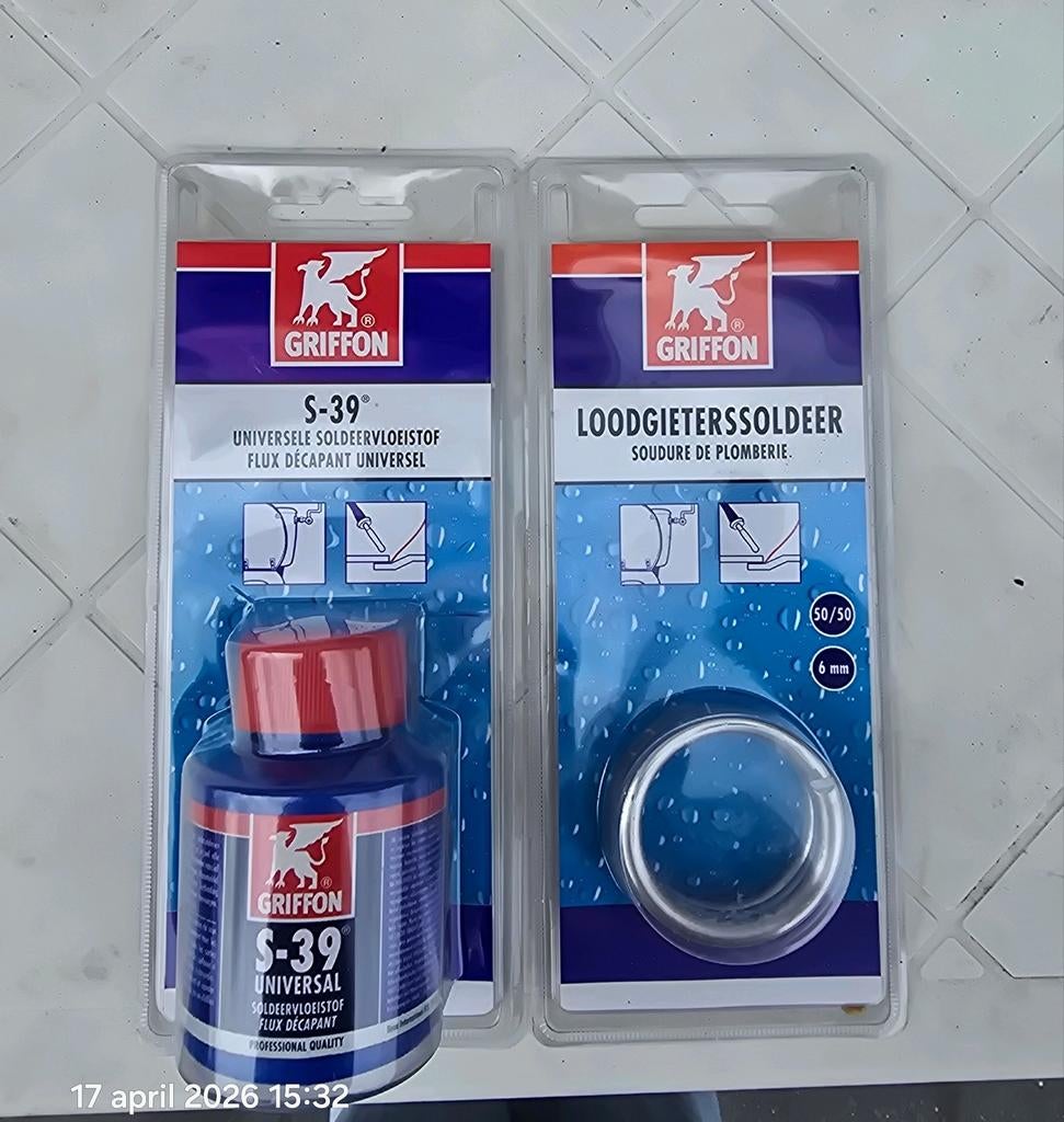 Griffon S-39 Soldeervloeistof en Loodgieterssoldeer, Ophalen of Verzenden, Nieuw, Overige typen