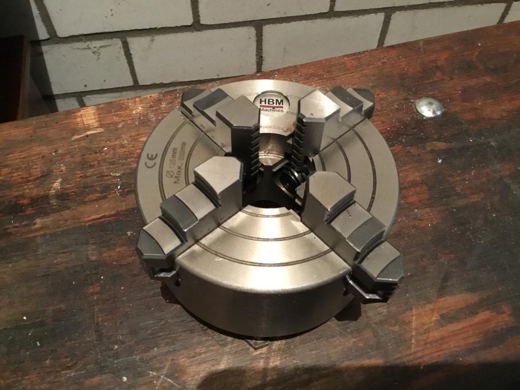 Onafhankele 4  klauw 125mm, Doe-het-zelf en Verbouw, Draaibanken, Ophalen of Verzenden, Nieuw, Metaaldraaibank