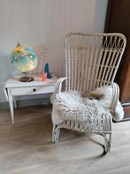 vintage hoge Rohe fauteuil, Ophalen, Gebruikt, 50 tot 75 cm, Riet of Rotan