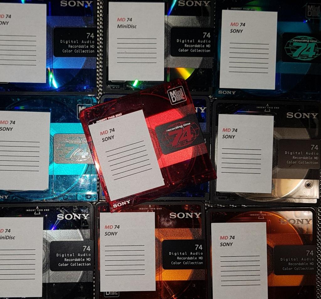 10 Stuks Sony MD 74 MiniDisc Digital Audio Color Collection, Verzenden