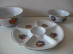 2 x Flora Gouda plateel keramiek schalen jr. ca. 1960., Ophalen of Verzenden, Zo goed als nieuw