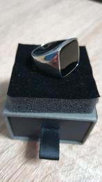 Zegelring Zilver/Onyx maat 10, Ophalen, 20 of groter, Zwart, Nieuw