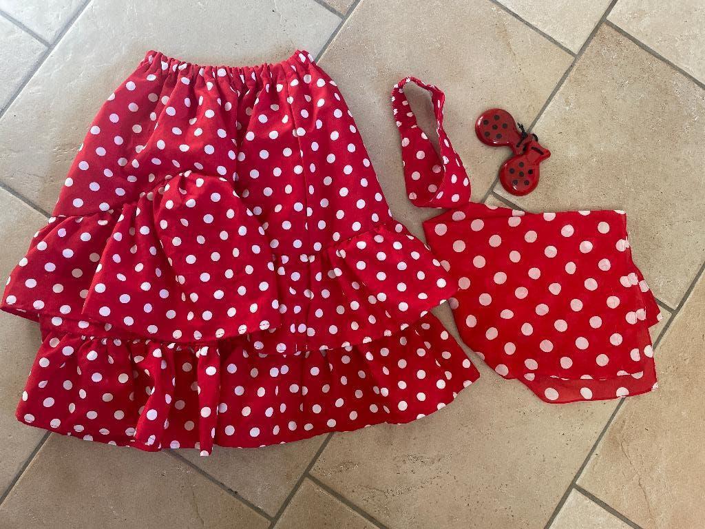 Spaans jurkje voor kinderen met accessoires,  5 jaar, Meisje, Ophalen of Verzenden, Zo goed als nieuw, Jurk of Rok