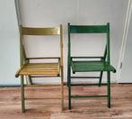 2x Inklapbare Houten Stoelen, Ophalen, Gebruikt, Overige kleuren, Twee