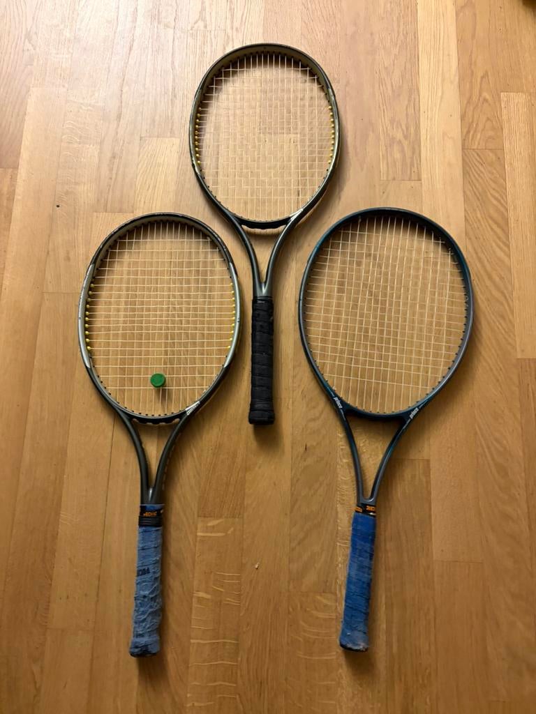 tennis rackets 3 stuks - topmerk Prince en Volkl € 55, Sport en Fitness, Tennis, Gebruikt, Prince, Ophalen of Verzenden, Racket