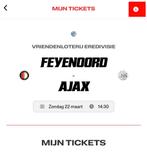 Feyenoord ajax ticket, Eén persoon, Overige soorten