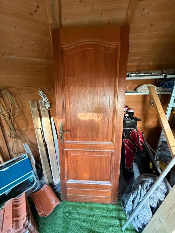 Vijf binnendeuren, hardhout!, Doe-het-zelf en Verbouw, Deuren en Horren, Gebruikt, Binnendeur, 200 tot 215 cm, Minder dan 80 cm