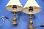 2 Vintage schemerlampjes / nachtlampjes van messing, Vintage, Ophalen of Verzenden, Zo goed als nieuw, Stof