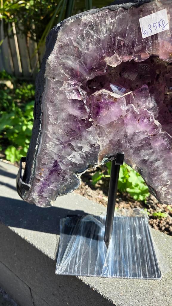 Prachtige Amethist Geode op Standaard - 6,3 kg, Ophalen of Verzenden