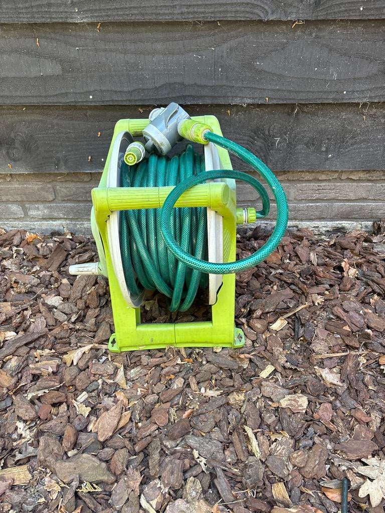 Goed werkende waterslang met haspel, Tuin en Terras, Ophalen, Gebruikt, Tuinslanghaspel
