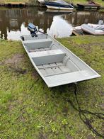 Aluminum platbodem 8pk, Watersport en Boten, Ophalen of Verzenden, Zo goed als nieuw, Motor en Techniek, Motorboot