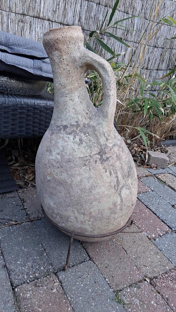 Antieke aardewerken kruik - Decoratieve vaas, Ophalen of Verzenden