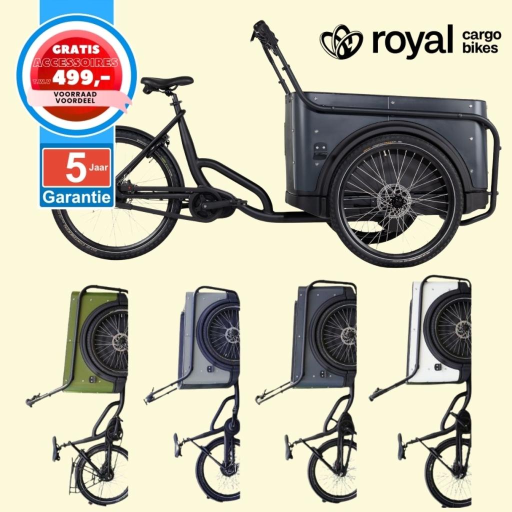 Royal Cargo Bike elektrische bakfiets Nederlandse bakfietsen, Fietsen en Brommers, Fietsen | Bakfietsen, Nieuw, Overige merken