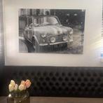 Plexiglas kunstwerk Cobra Art - Zwart-wit Mini Cooper, Gebruikt, Ophalen of Verzenden, Print, 100 tot 125 cm