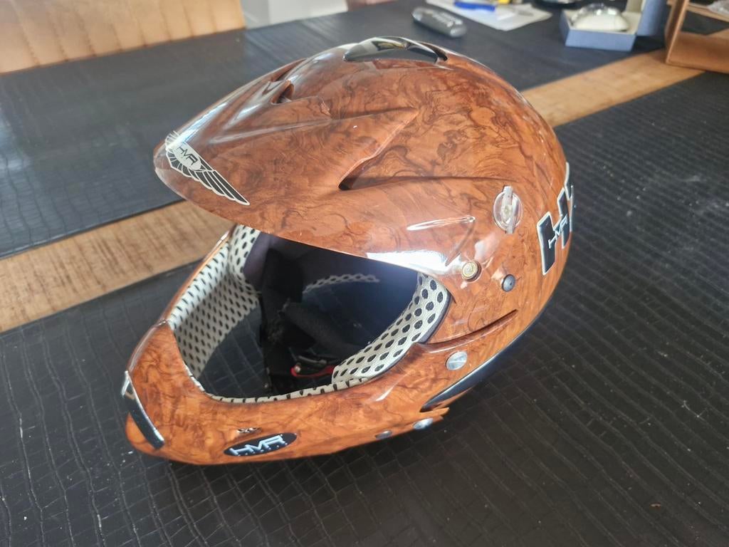 HVR H2 Ski Snowboard Helm Maat M 57 cm Houtnerf Custom, Sport en Fitness, Snowboarden, Ophalen, Zo goed als nieuw, Helm of Bescherming