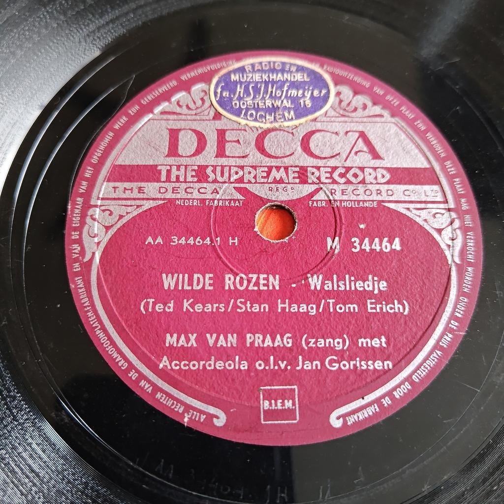 Max van Praag - Wilde Rozen / Waarom Kijk Je Toch Zo Kwaad, Ophalen of Verzenden, 10 inch