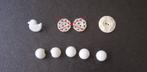 Vintage knopen, WIT Fantasie, diverse maten, Ophalen of Verzenden, Gebruikt, Knoop of Knopen
