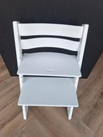 Stokke Tripp Trapp meegroeistoel wit, Ophalen, Gebruikt, Meegroeistoel, Aanschuifbaar
