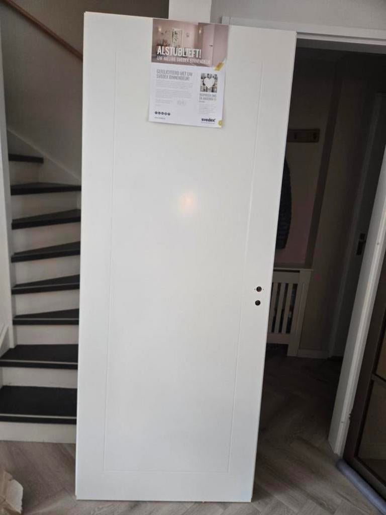 Svedex CN12 *NIEUW* 83 x 211.5 opdek opdekdeur rechtshangend, Doe-het-zelf en Verbouw, Deuren en Horren, Ophalen, Nieuw, Hout