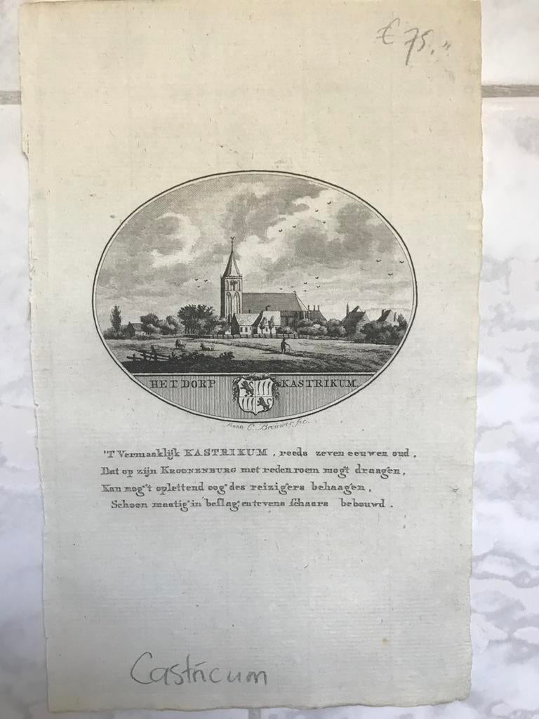 Gravures Kastrikum, Cillaarshoek, Kronenburg, Spilman, e.a., Antiek en Kunst, Kunst | Etsen en Gravures, Ophalen of Verzenden