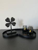 Vase The World plateau Villeta S zwart Nieuw!, Ophalen of Verzenden, Nieuw, Overige vormen, Metaal