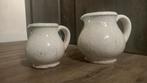 2 mooie grote landelijke witte kruiken potten kannen kruik, Huis en Inrichting, Ophalen of Verzenden, Zo goed als nieuw, Wit, Steen