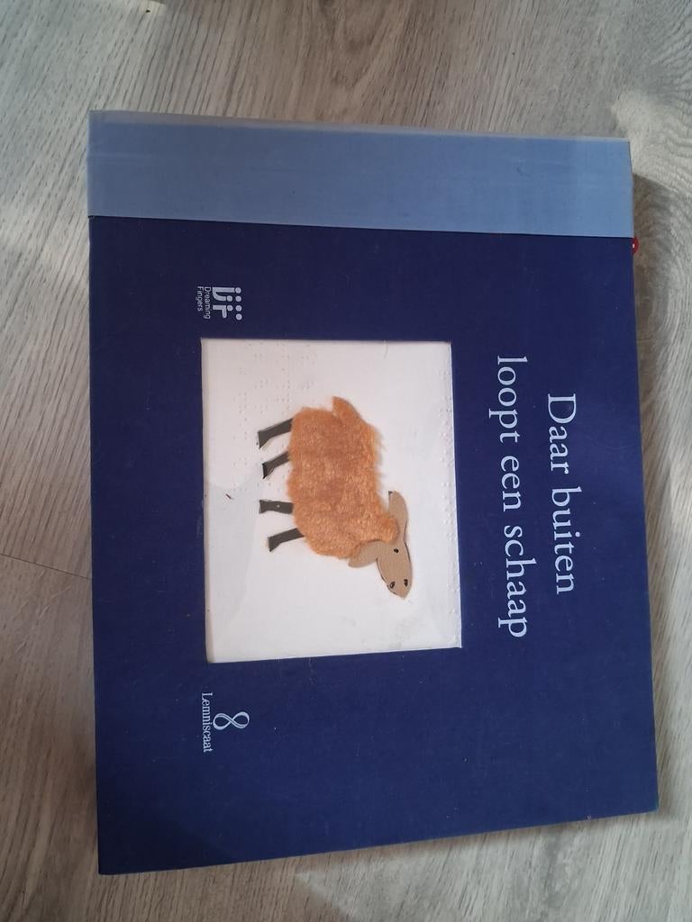 Braille boek met cd - Daar buiten loopt een schaap, Ophalen, Gelezen, Uitklap-, Voel- of Ontdekboek, 2 tot 3 jaar