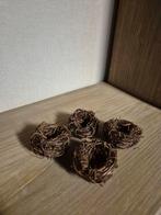 Kerstdorp 4 mini vogelnestjes kersthuisjes, Diversen, Ophalen of Verzenden, Nieuw