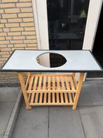 BBQ tafel/ trolley doorsnee 40 cm zonder BBQ, Ophalen, Gebruikt