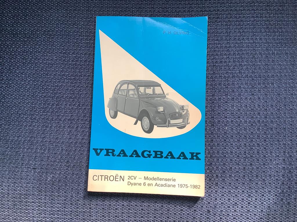 VRAAGBAAK CITROÉN 2 CV., Auto diversen, Handleidingen en Instructieboekjes, Ophalen of Verzenden