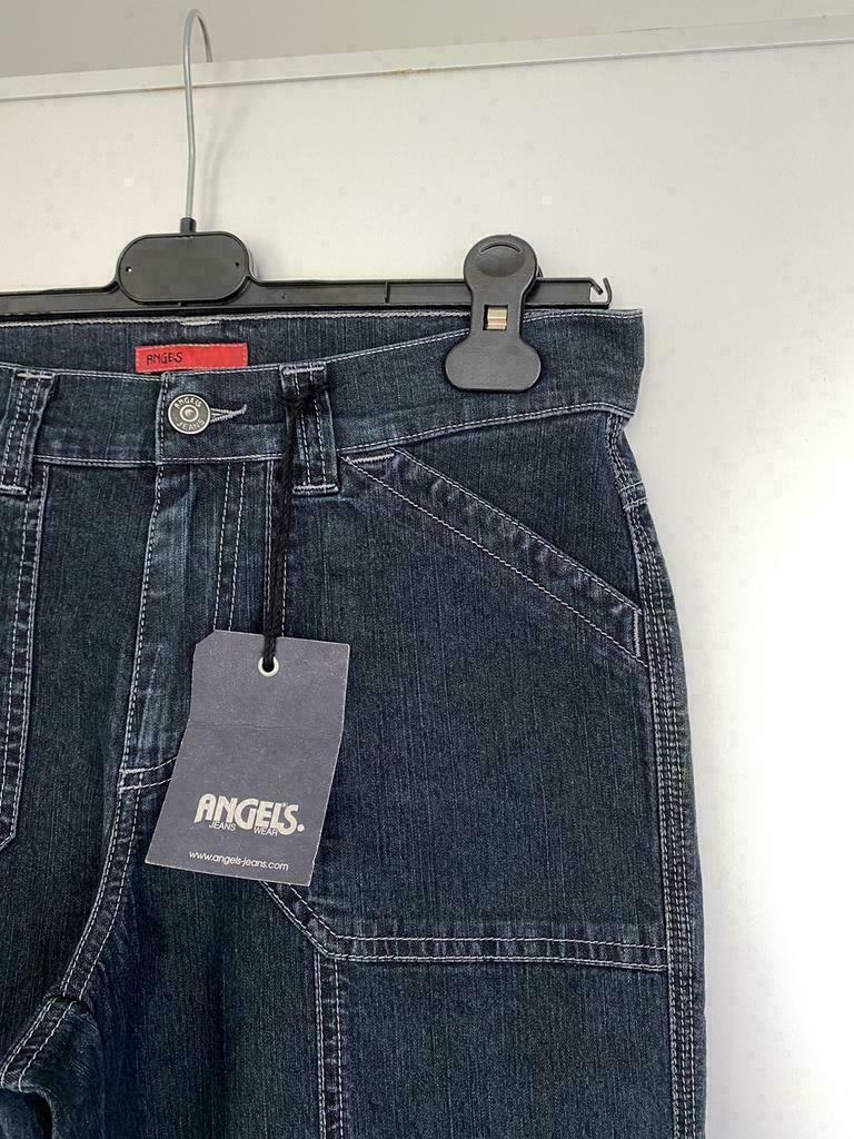 F864 Nieuw: Angels: mt 36=S korte broek jeans capri blauw, Blauw, Nieuw, Ophalen of Verzenden, W28 - W29 (confectie 36)