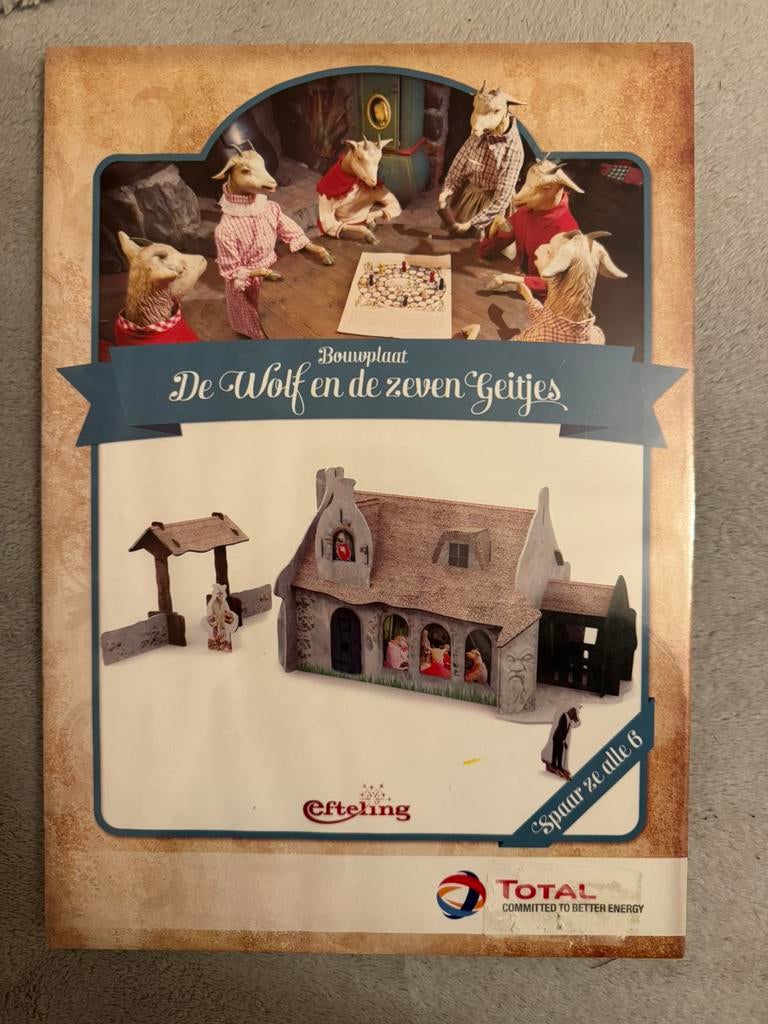 Efteling bouwplaat de wolf en de zeven geitjes ~ NIEUW, Ophalen of Verzenden, Nieuw