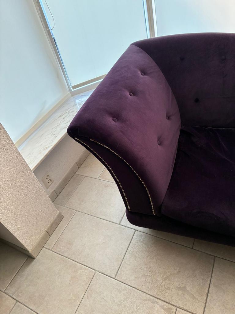 Paars 2-persoons bankje - Stijlvol en Compact, Huis en Inrichting, Banken | Bankstellen, Ophalen, Gebruikt, 150 tot 200 cm, Tweepersoons