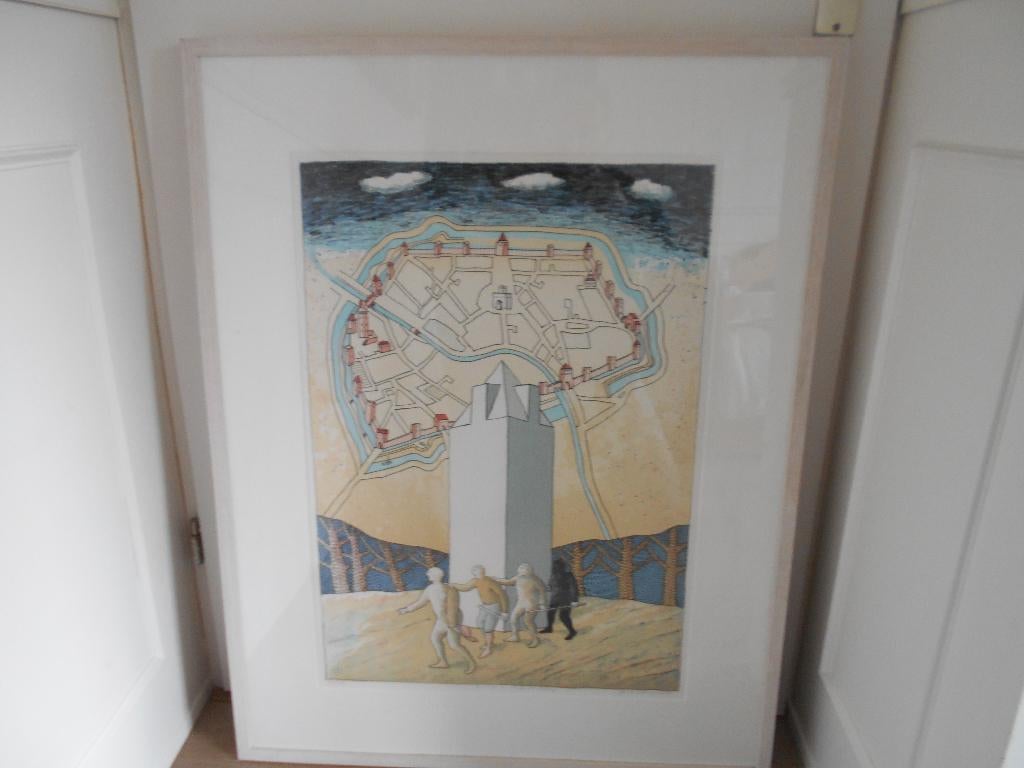 Te koop originele Litho van Gert Strengholt, Antiek en Kunst, Ophalen