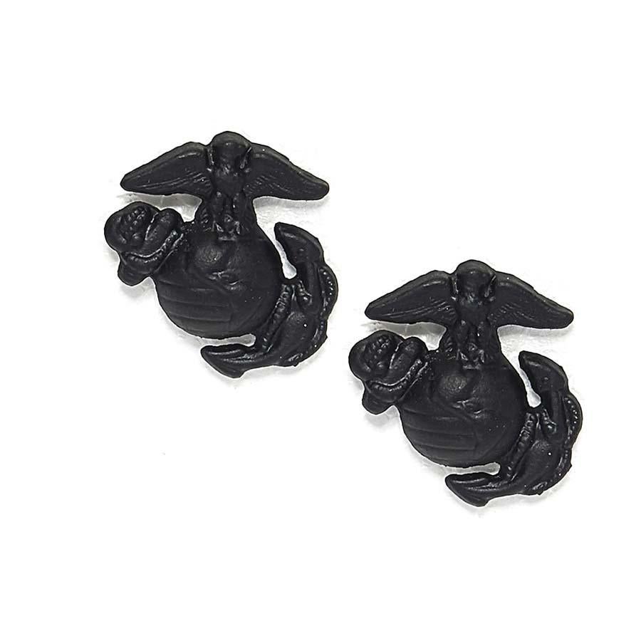 Kraagspiegels,USMC,Zwart, Verzenden, Marine, Amerika, Embleem of Badge