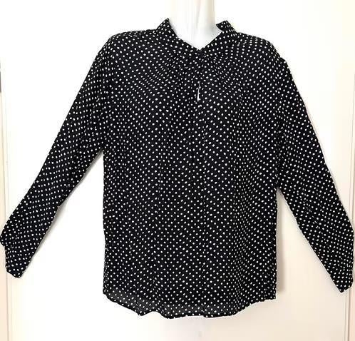 Purdey zwart/wit blouse maat 44[dmv], Kleding | Dames, Ophalen of Verzenden, Zo goed als nieuw, Maat 42/44 (L), Zwart