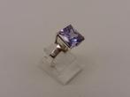 Zilveren damesring met zirkonia                         Z233, ., Paars, Ophalen of Verzenden, Dame
