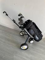 Mooie verlengde Heren GOLFSET met Tas&Trolley, rechtshandig, Sport en Fitness, Golf, Ophalen, Zo goed als nieuw, Set
