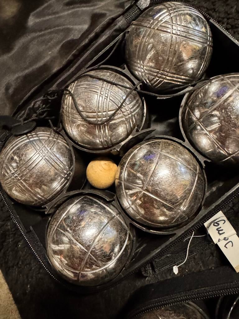 2 sets ijzeren Jeu de boules ballen, Sport en Fitness, Ophalen of Verzenden, Gebruikt