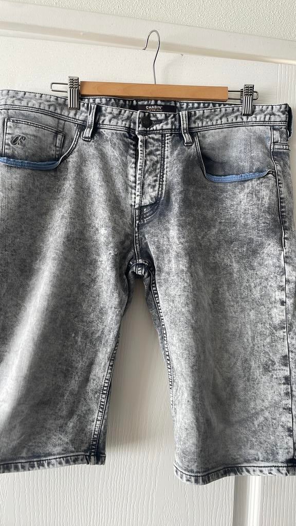 “ CHASIN” KORTE SPIJKERBROEK MAAT XL, Kleding | Heren, Spijkerbroeken en Jeans, Ophalen of Verzenden, Zo goed als nieuw, Blauw