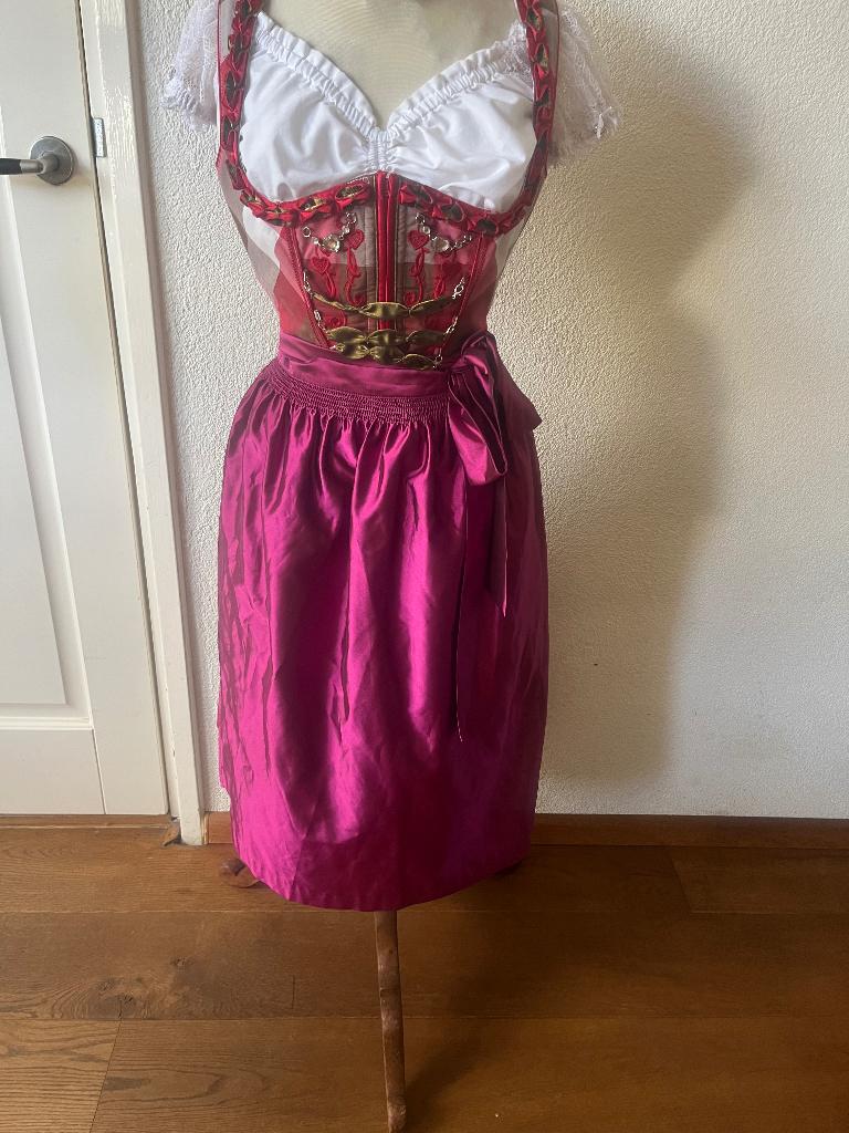 Dirndl Spieth&Wensky met schort maat 36, Ophalen of Verzenden, Overige thema's, Kleding, Maat 36 (S)