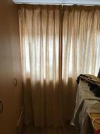 2 gordijnen zandkleur, Ophalen of Verzenden, 200 cm of meer, 200 cm of meer