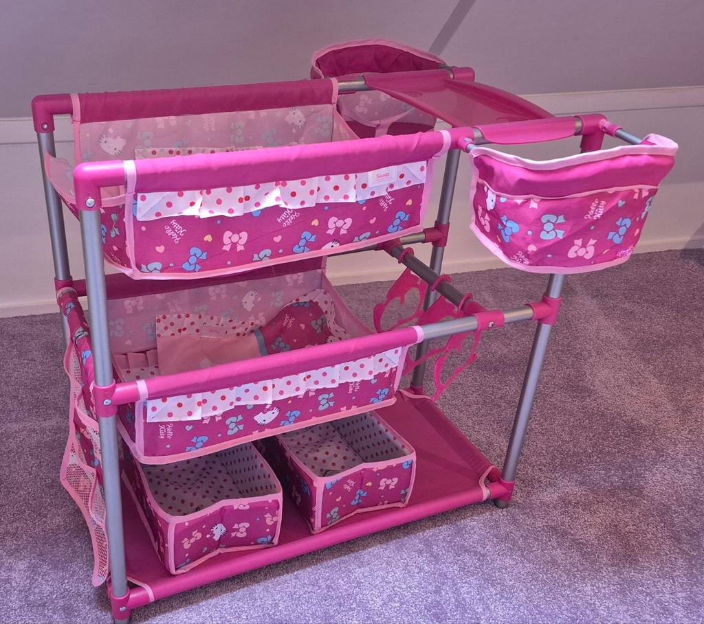 Hello Kitty tweeling poppenbedje, Kinderen en Baby's, Speelgoed | Poppen, Gebruikt, Overige typen, Ophalen