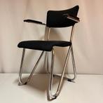 Chroom zigzag buisframe stoelen door Cor Alons voor Oostwoud, Huis en Inrichting, Ophalen, Gebruikt, Bauhaus, Zwart